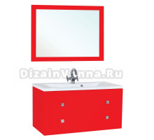 Мебель для ванной Bellezza Милан 90 красная