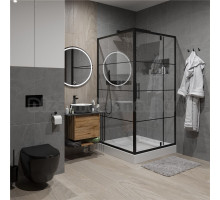 Душевой уголок Niagara Nova NG-0280-08 BLACK 80x80, квадратный, черный