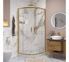 Душевой уголок Niagara Nova NG-6406-08 GOLD 90x90 профиль желтое золото, стекло прозрачное