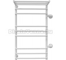 Полотенцесушитель водяной EWRIKA Сафо ИДЗ 100х50, белый, с полкой, с боковым подключением 50 справа