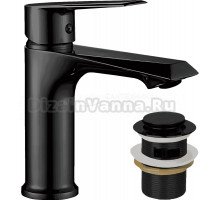 Смеситель для раковины BOCH MANN Z21D1B BM9187 черный, с донным клапаном click-clack