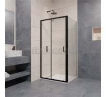 Душевой уголок RGW Passage PA-14B+90 см (138-142)х90х195, профиль черный матовый, стекло прозрачное