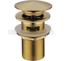 Донный клапан для раковины Boheme 612/2-MG matt gold, click-clack, с переливом