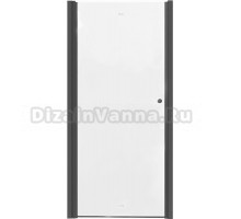 Душевая дверь в нишу Parly DE80B 80x185, профиль черный, стекло прозрачное