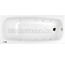 Акриловая ванна WHITECROSS Layla Slim SOFT 170x75, форсунки цвета бронза