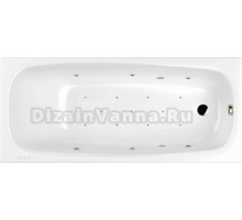 Акриловая ванна WHITECROSS Layla Slim RELAX 170x75, форсунки цвета бронза