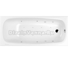 Акриловая ванна WHITECROSS Layla RELAX 180x80, форсунки цвета хром