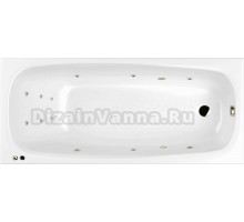 Акриловая ванна WHITECROSS Layla LINE 180x80, форсунки цвета бронза