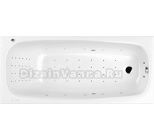 Акриловая ванна WHITECROSS Layla NANO 170x75, форсунки цвета хром