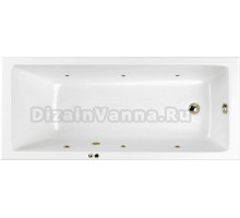 Акриловая ванна WHITECROSS Wave Slim SOFT 150x70, форсунки цвета бронза