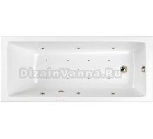 Акриловая ванна WHITECROSS Wave RELAX 160x80, форсунки цвета бронза
