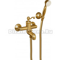 Смеситель для ванны с душем Paini Duomo 88PJ105 матовое золото PVD