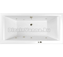 Акриловая ванна WHITECROSS Savia Duo SOFT 170x80, форсунки цвета бронза