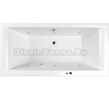 Акриловая ванна WHITECROSS Savia Duo SOFT 170x80, форсунки цвета хром