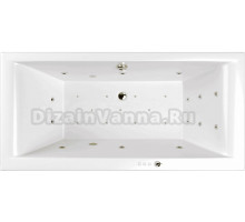 Акриловая ванна WHITECROSS Savia Duo ULTRA 170x80, форсунки цвета бронза