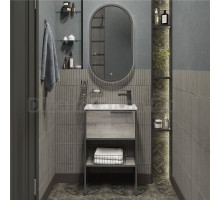 Мебель для ванной STWORKI Брамминг 50 напольная, дуб шерман серый