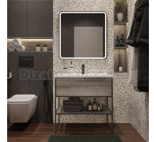 Мебель для ванной STWORKI Брамминг 85 напольная, дуб шерман серый