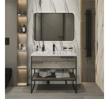 Мебель для ванной STWORKI Брамминг 100 напольная, дуб шерман серый