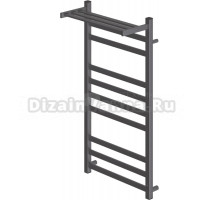 Полотенцесушитель электрический Point Меркурий PN83850PGR 50х100 с полкой, графит
