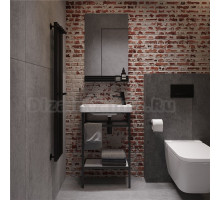 Мебель для ванной STWORKI Эстфолл 55, черный муар 11055-KL