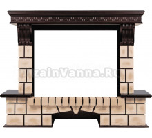 Портал Real Flame Stone Brick 51496 античный дуб, кирпич песочный
