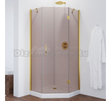 Душевой уголок Vegas Glass AFA-Pen TUR NOVO h1890 90 09 05 R профиль золото, стекло бронза