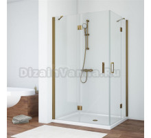 Душевой уголок Vegas Glass AFA-F TUR NOVO h1890 100*80 05 01 L профиль бронза, стекло прозрачное