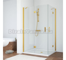 Душевой уголок Vegas Glass AFA-F TUR NOVO h1890 100*90 09 01 L профиль золото, стекло прозрачное