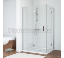 Душевой уголок Vegas Glass AFA-F TUR NOVO h1890 110*90 08 01 L профиль глянцевый хром, стекло прозрачное