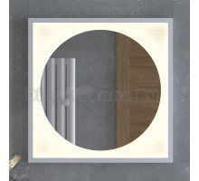 Зеркало Defesto Еclipse DF2236 60х60 белая рама, с LED-подсветкой