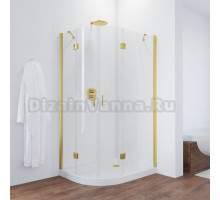 Душевой уголок Vegas Glass AFS-F TUR NOVO h1890 100*80 09 01 R профиль золото, стекло прозрачное