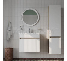 Мебель для ванной IDDIS Zodiac 60 подвесная, с дверцами, белая, ясень-шимо