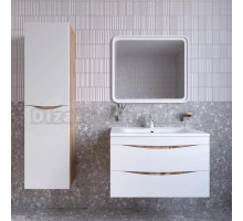 Мебель для ванной IDDIS Cloud 80 подвесная, белая, золотистый дуб