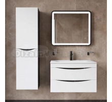 Мебель для ванной IDDIS Cloud 80 подвесная, белая, черный мрамор