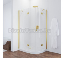 Душевой уголок Vegas Glass AFS-F TUR NOVO h1890 120*80 09 01 L профиль золото, стекло прозрачное