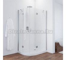 Душевой уголок Vegas Glass AFS-F TUR NOVO h1890 120*100 08 01 R профиль глянцевый хром, стекло прозрачное