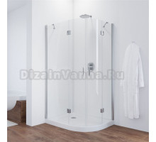 Душевой уголок Vegas Glass AFS-F TUR NOVO h1890 120*110 08 01 L профиль глянцевый хром, стекло прозрачное