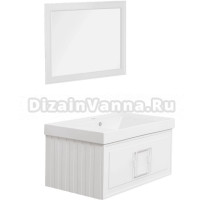 Мебель для ванной La Fenice Cubo 80 белая, ручка белая