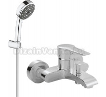 Смеситель для ванны с душем MEGA Snow MG-SH01 + Душевой гарнитур Grohe Vitalio Comfort 26176000 хром