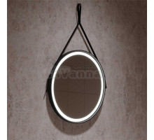 Зеркало круглое Vincea VLM-2N600+ D610 с подсветкой, черный ремень