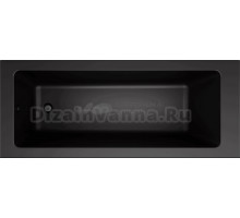 Акриловая ванна AM.PM Gem S 170x70 с каркасом, черная
