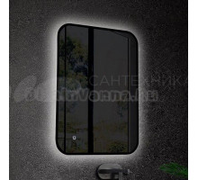 Зеркало Art&Max Siena S 55х80 черное, с LED-подсветкой, 6000К