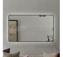 Зеркало Art&Max Siena S 120х80 черное, с LED-подсветкой, 6000К