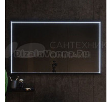 Зеркало Art&Max Aversa 120х70 черное, с LED-подсветкой, 6000К