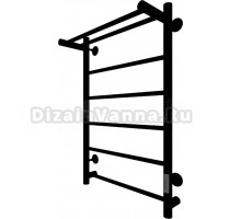Полотенцесушитель электрический TermoSmart Премьер 50х80, черный матовый, с полкой