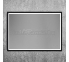 Зеркало Art&Max Aversa 90х65 черное, с LED-подсветкой, 6000К