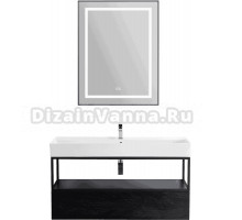 Мебель для ванной Cezares Cadro 120 1-ярусная, подвесная, черная полка