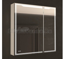 Зеркало-шкаф Art&Max Merano L 80х80 белое, с LED-подсветкой, 6000К