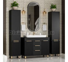 Мебель для ванной Brevita Enfida 100 напольная, черная