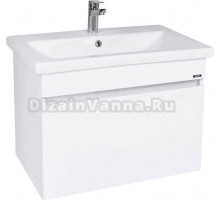 Тумба с раковиной VIANT Мальта 70 подвесная, белая, 1 ящик
